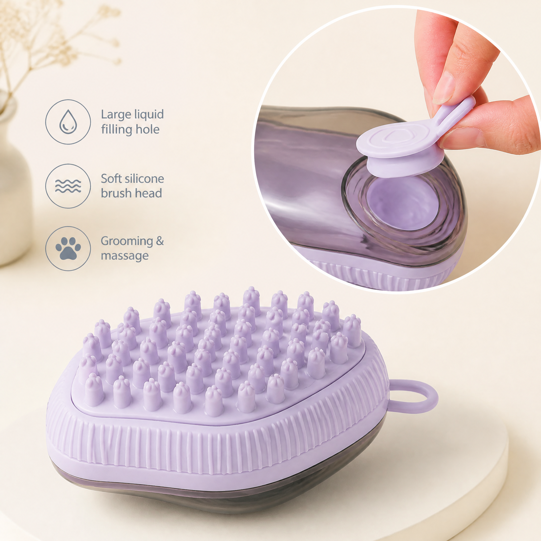 SudsBrush dog bath brush — detail photo 2